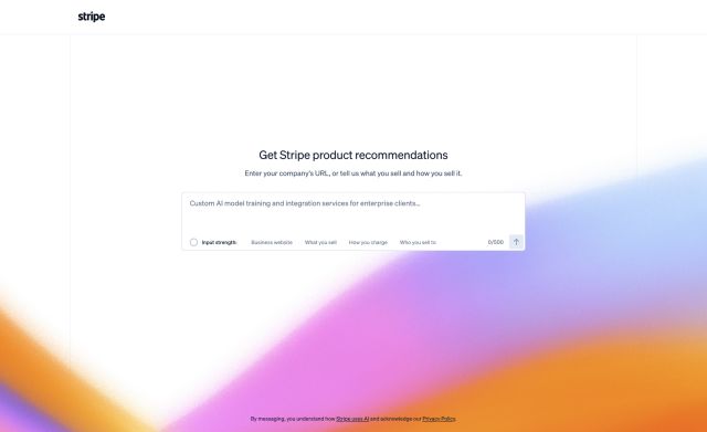 Stripe marketing website design