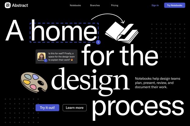 Abstract marketing website design
