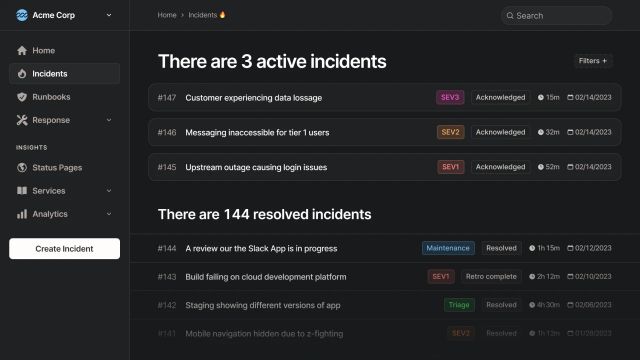 My proposed product UI redesign for FireHydrant
