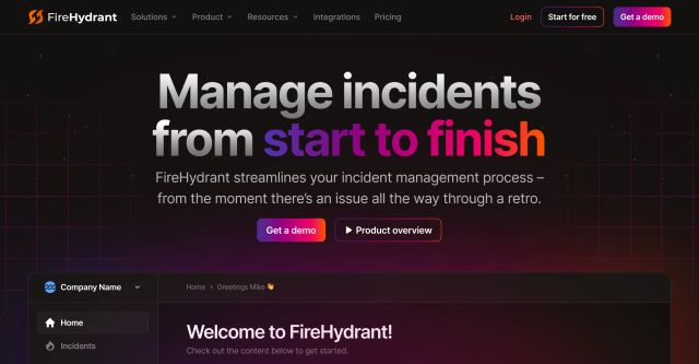 FireHydrant marketing website design